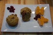 Muffins  l`orange et aux canneberges sans gluten / palo