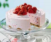 Dessert glac aux fraises