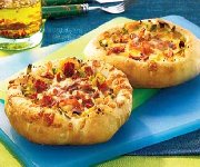 Mini-pizzas aux poireaux