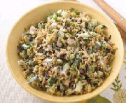 Salade de riz au concombre et  l'aneth